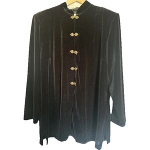 1990s J.B.S‎ Velour Whimsigoth Gold Clasp 3x Jacket